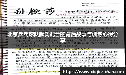 北京乒乓球队默契配合的背后故事与训练心得分享